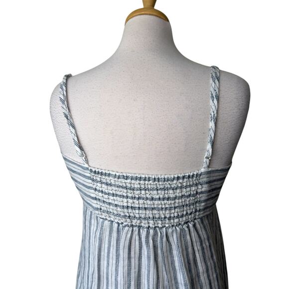 FAHERTY Sienna Linen Sun Dress Oceanside Stripe Medium NWT - Picture 3 of 7